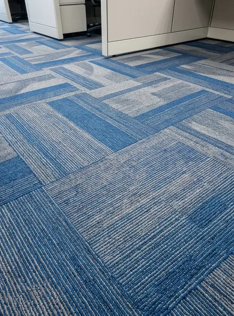 Office carpet steam clean — after