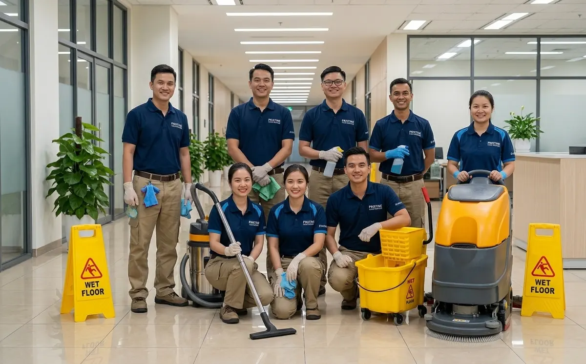 Genre Solutions cleaning staff